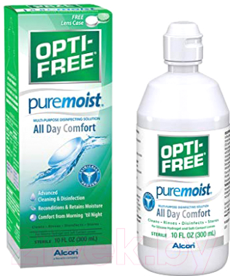 Раствор для линз Opti-Free PureMoist с контейнером (300мл)