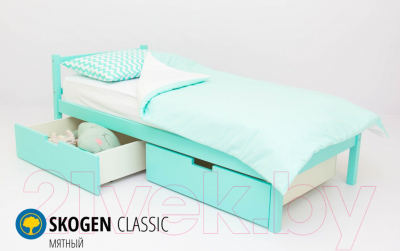 Односпальная кровать детская Бельмарко Skogen Classic / 572 (мятный)