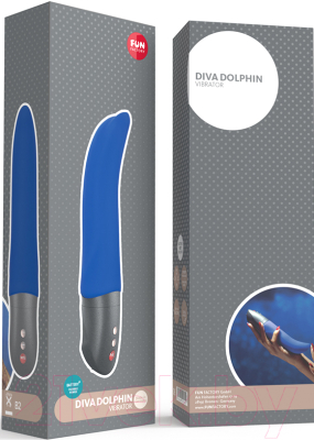 Вибратор Fun Factory Diva Dolphin с тонким кончиком / 62802 (синий)