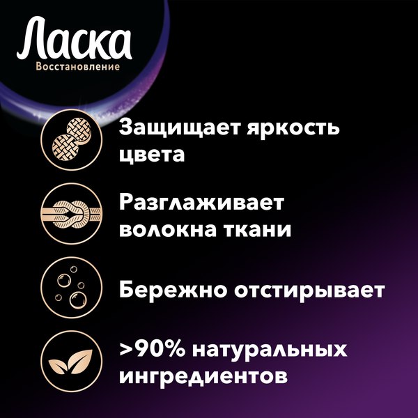 Гель для стирки Ласка 3D восстановление черного (3л)