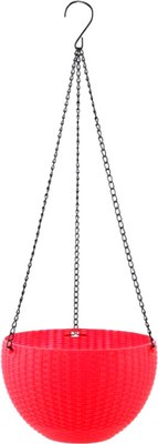 Кашпо BOTANICA Rattan (26x16см, красный) - 