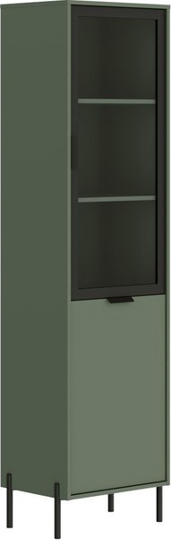 Шкаф-пенал с витриной Black Red White Paloma REG1W1D