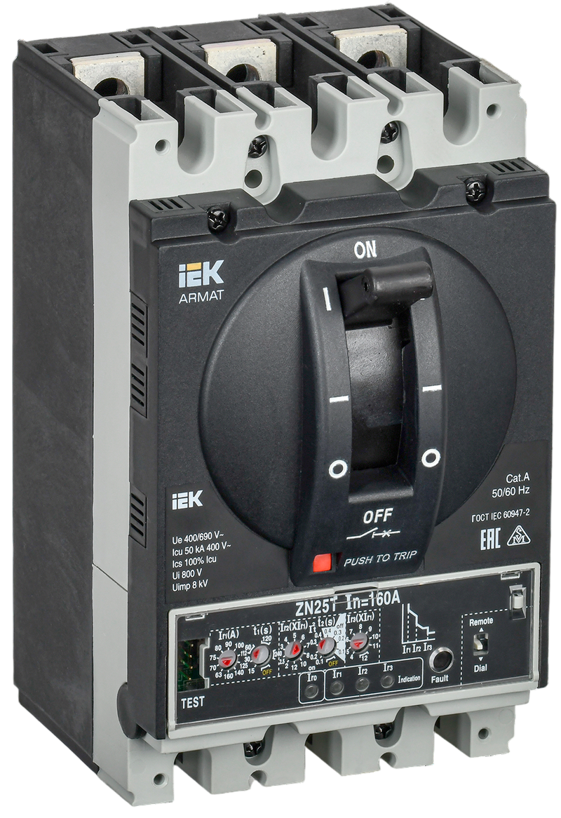 Выключатель автоматический IEK Armat AR-MCCB-3D-050-0160A-ELPC