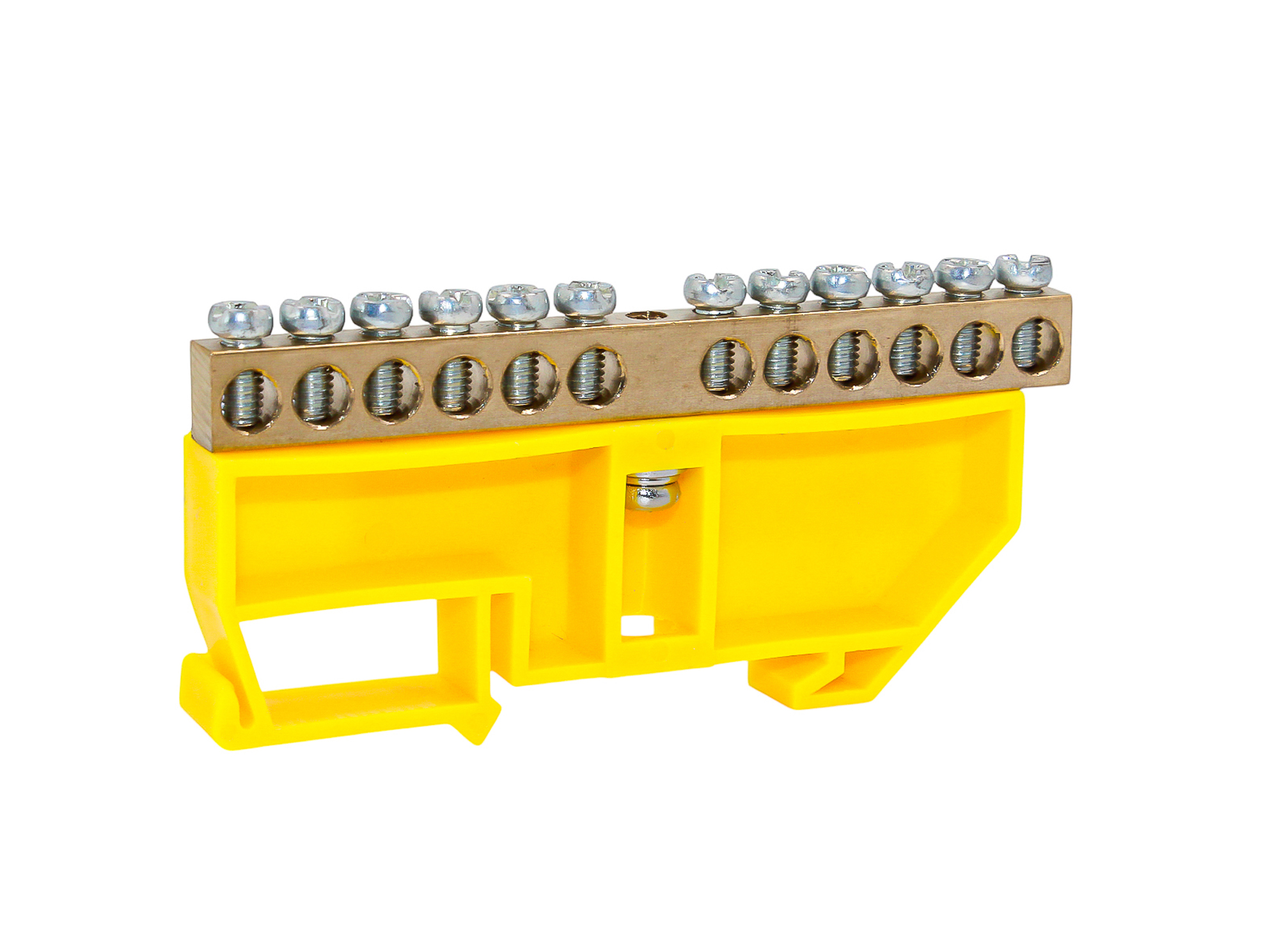 Шина заземления DEKRON 6x9-12 / AN0803-0016 (желтый)