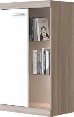 Тумба Black Red White  Linn Со стеклом 100x60x36 (ясень шимо/белый) - 