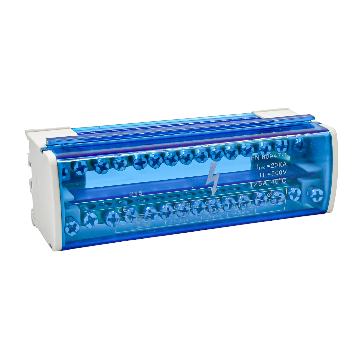 Шина нулевая в корпусе DEKRON На DIN-рейку 2x15 L+PEN / AN0805-0002
