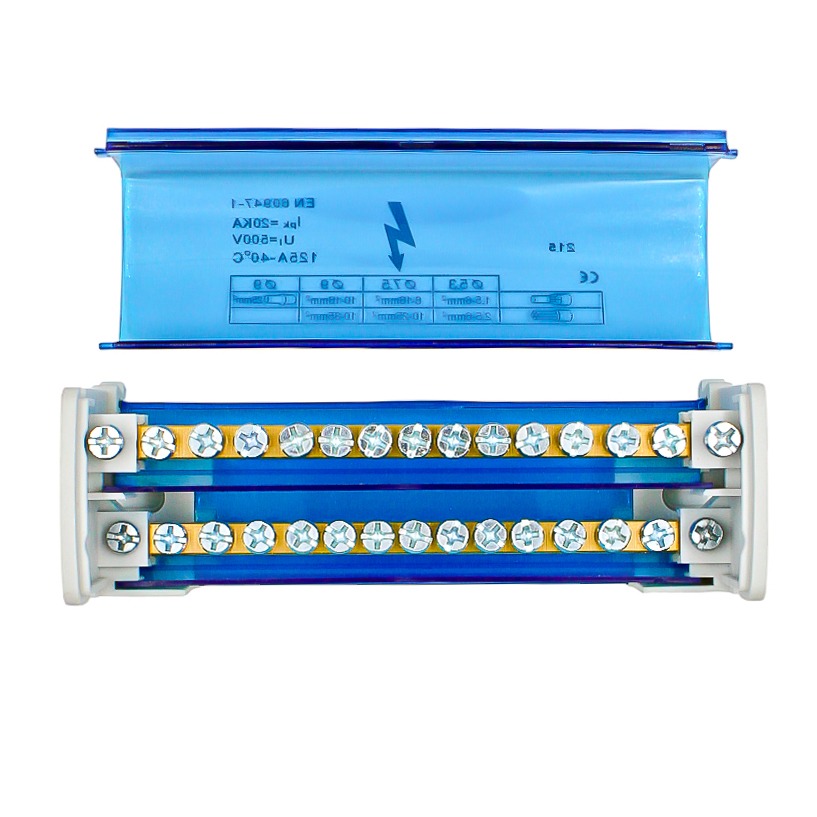 Шина нулевая в корпусе DEKRON На DIN-рейку 2x15 L+PEN / AN0805-0002 — фото 2
