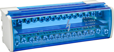Шина нулевая в корпусе DEKRON На DIN-рейку 2x15 L+PEN / AN0805-0002 -