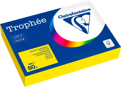 Бумага Clairefontaine А4 80г/м2 / 1978PC (500л, солнечный желтый) - 
