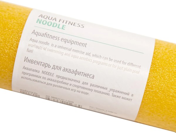 Нудл для аквааэробики Mad Wave Noodle 65x160 (желтый)