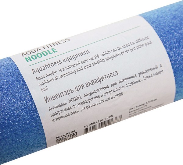 Нудл для аквааэробики Mad Wave Noodle 65x160 (синий)