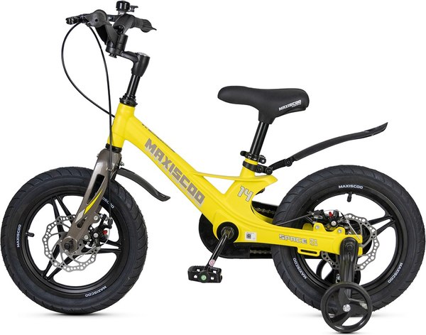 Детский велосипед Maxiscoo Space Deluxe Plus 14 2025 / MSC-S1441D (желтый матовый)