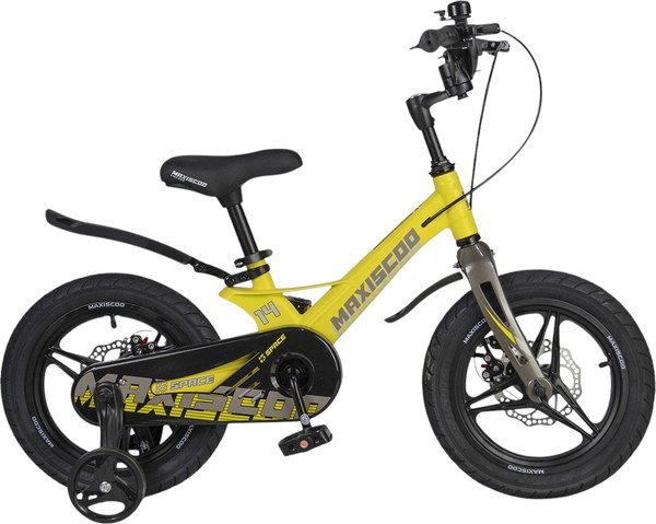 Детский велосипед Maxiscoo Space Deluxe Plus 14 2025 / MSC-S1441D (желтый матовый)