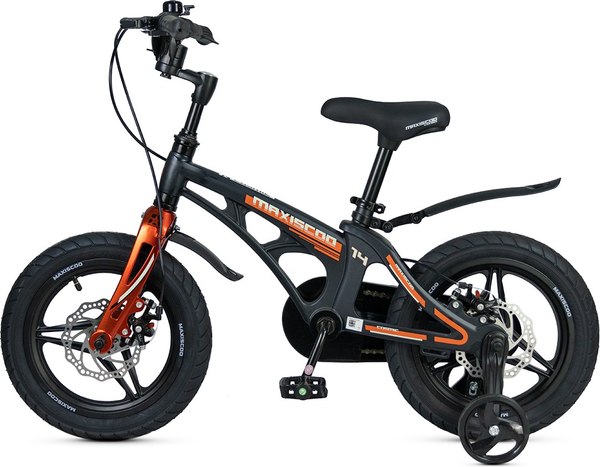 Детский велосипед Maxiscoo Cosmic Deluxe Plus 14 2025 / MSC-C1445D (мерцающий графит)