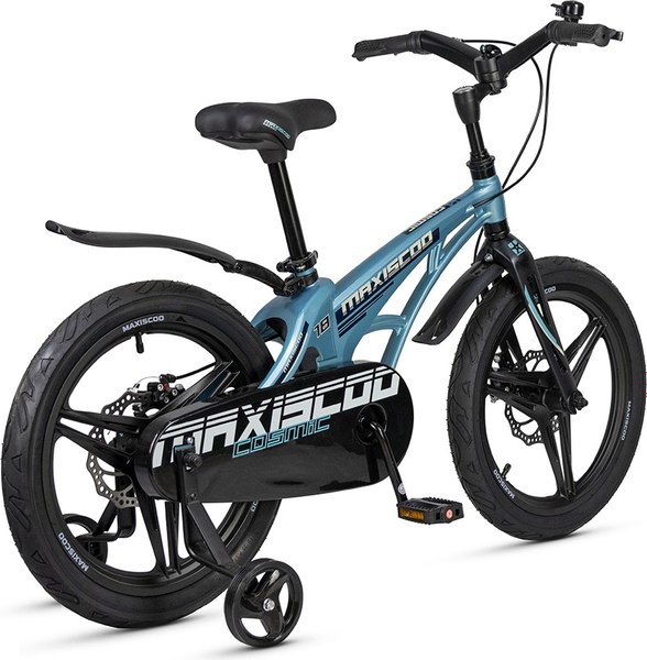 Детский велосипед Maxiscoo Cosmic Deluxe 18 2025 / MSC-C1844D (стальной синий, разобранный, в коробке)