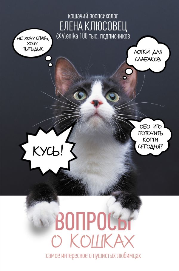 Нехудожественная книга АСТ Вопросы о кошках, твердая обложка (Клюсовец Елена)