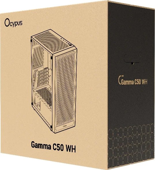 Корпус для компьютера Ocypus Gamma C50 / Gamma-C50-WHG000XX-GL (белый, без БП)