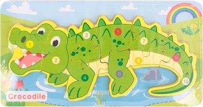 

Развивающая игра, Вкладыш-пазл. Crocodile / SR-T-3707-10