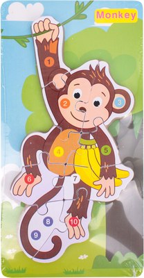 

Развивающая игра, Вкладыш-пазл. Monkey / SR-T-3707-6