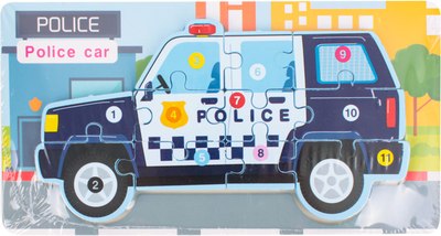 

Развивающая игра, Вкладыш-пазл. Police Car / SR-T-3707-1