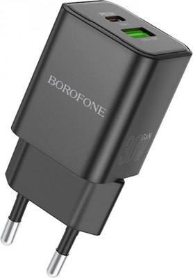 Зарядное устройство сетевое Borofone BN14 PD30W+QC3.0 (USB, Type-C) (черный) - 
