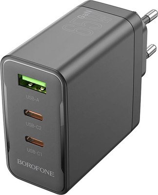 Зарядное устройство сетевое Borofone BN12 PD65W (черный) - 
