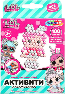 Развивающая игра MultiArt Аквамозаика 100 бусин лол / AB-120535 -