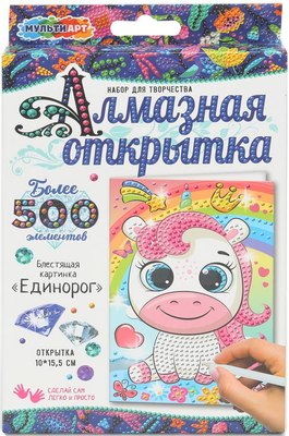 

Набор алмазной вышивки, Единорожек / DIAMCARD-UNIC