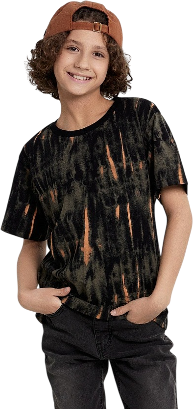 Футболка детская Mark Formelle 113433 (р.122-60, набивка tie dye на черном) — фото 1