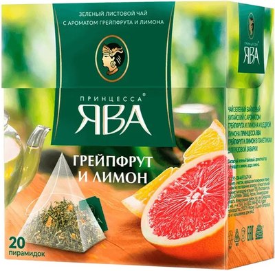 

Чай пакетированный, Зеленый грейпфрут и лимон