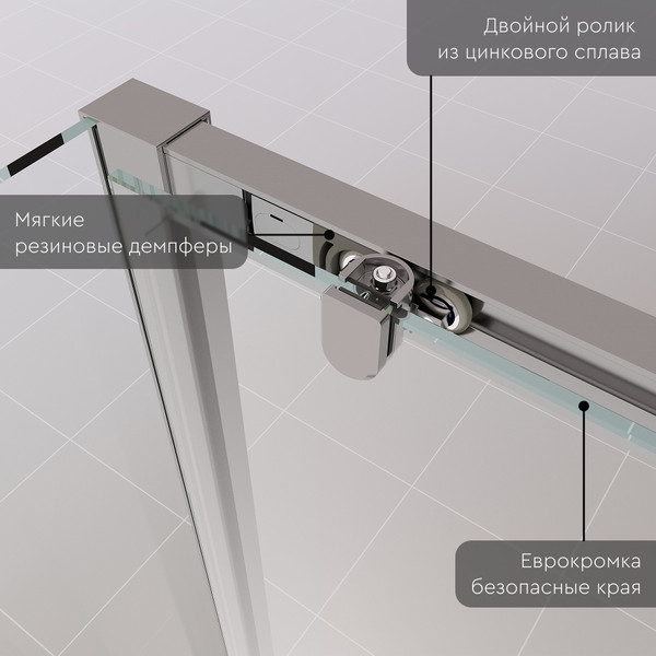 Купить Душевой уголок Benetto BEN_903_SL_C 1950х1000х800 в Гродно