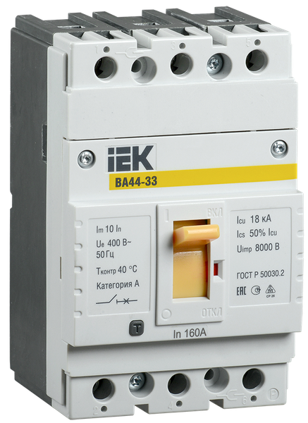 Выключатель автоматический IEK ВА44-33 3Р 50А 15кА / SVA4410-3-0050
