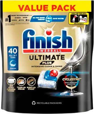 Капсулы для посудомоечных машин Finish Ultimate Plus (40шт) - 