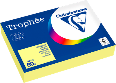 Бумага Clairefontaine А4 80г/м2 / 1778PC (500л, пастельный лимонно-желтый) - 
