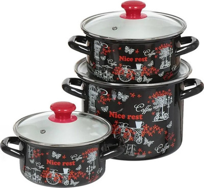 Набор кастрюль КМЗ Отдых-5-1-Люкс / 92315 -