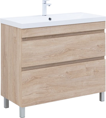 Тумба под умывальник Aquanet Нота New 90 / 344146 (дуб светлый) -