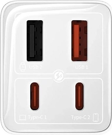 Зарядное устройство сетевое Baseus GaN6 Pro 100W EU / P10162705212-00 (белый)