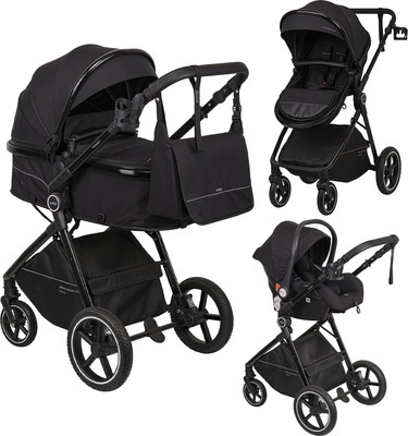 Детская универсальная коляска INDIGO Target 3в1 (черный) - 