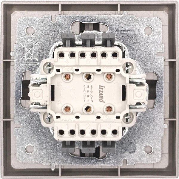 Выключатель Lezard Zima 704-7488-106QC (серый матовый)