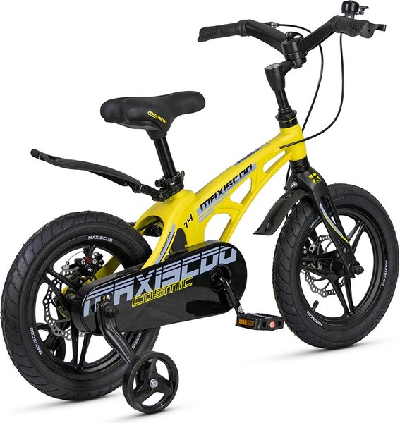 Детский велосипед Maxiscoo Cosmic Deluxe Plus 14 / MSC-C1441D (желтый матовый)