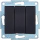 Выключатель Lezard Asti 7081-4288-109 (черный бархат) - 
