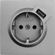 Розетка Lezard Zima 704-7488-181 (серый матовый) - 