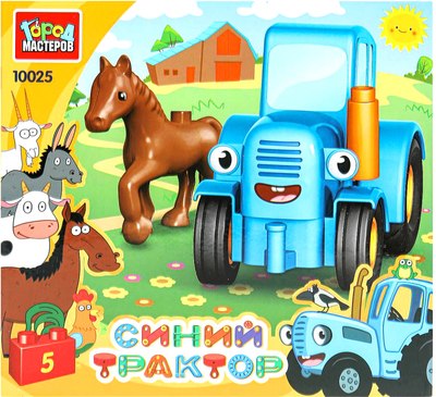 

Конструктор, Синий Трактор с лошадкой / 10025-GK