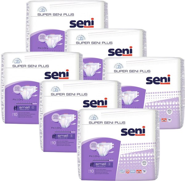 Подгузники для взрослых Seni Super Plus Small (6x10шт)