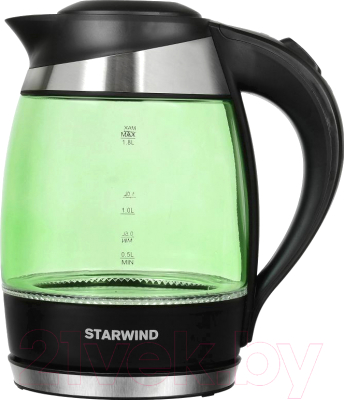 Электрочайник StarWind SKG2213 (зеленый/черный)