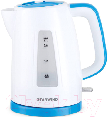 Электрочайник StarWind SKP3541 (белый/голубой)