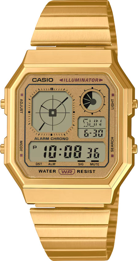 Часы наручные мужские Casio A-130WEG-9A — фото 1