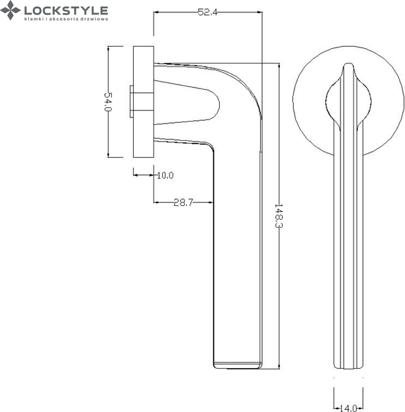Ручка дверная Lockstyle Luma ZR CBM (матовый хром)