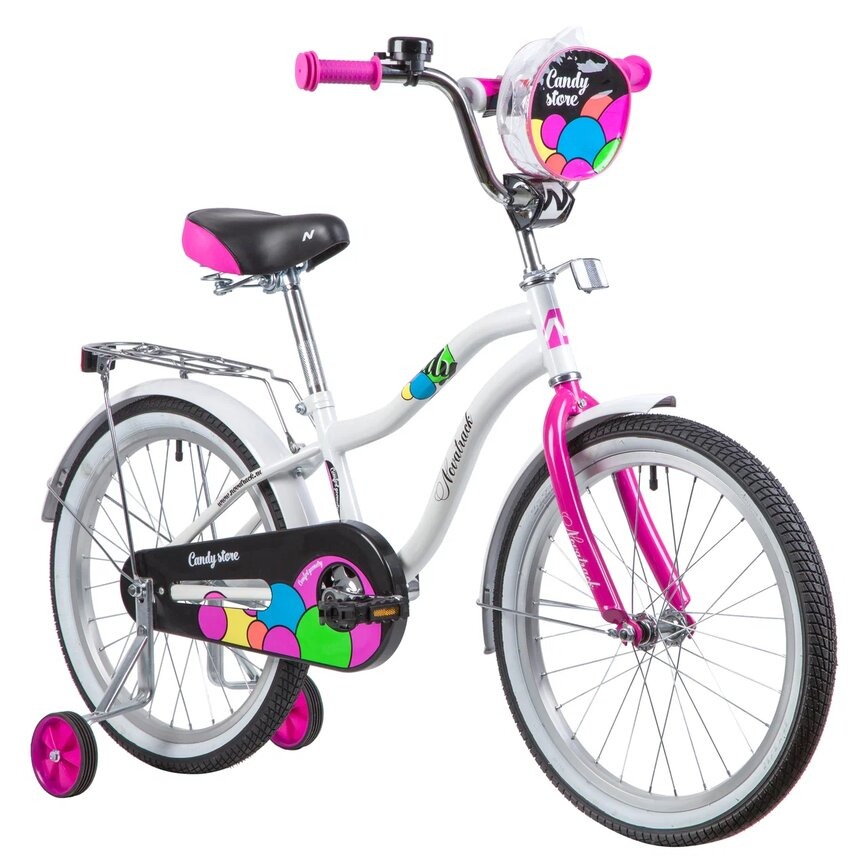 Детский велосипед Novatrack Candy 20 / 205CANDY.WT23 (белый, разобранный, в коробке) — фото 3