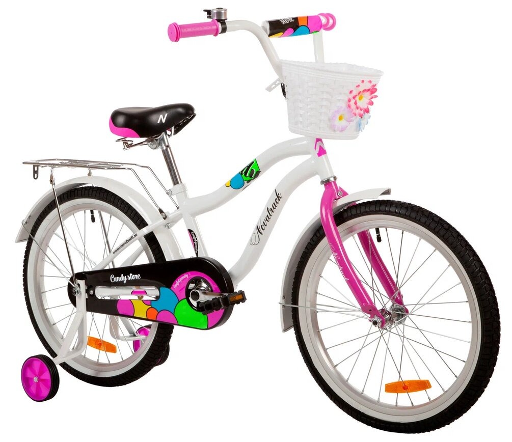 Детский велосипед Novatrack Candy 20 / 205CANDY.WT23 (белый, разобранный, в коробке) — фото 2